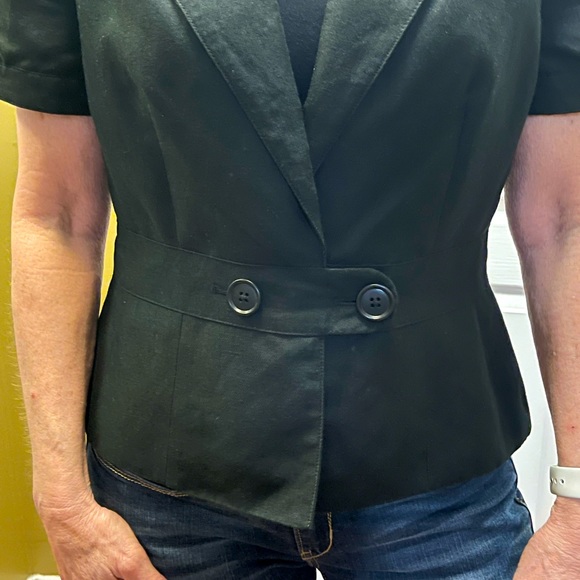 LOFT Jackets & Blazers - Ann Taylor Loft Short Sleeve Black Blazer Size 4